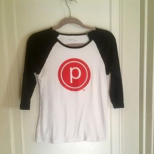 Pure Barre baseball long sleeve tee